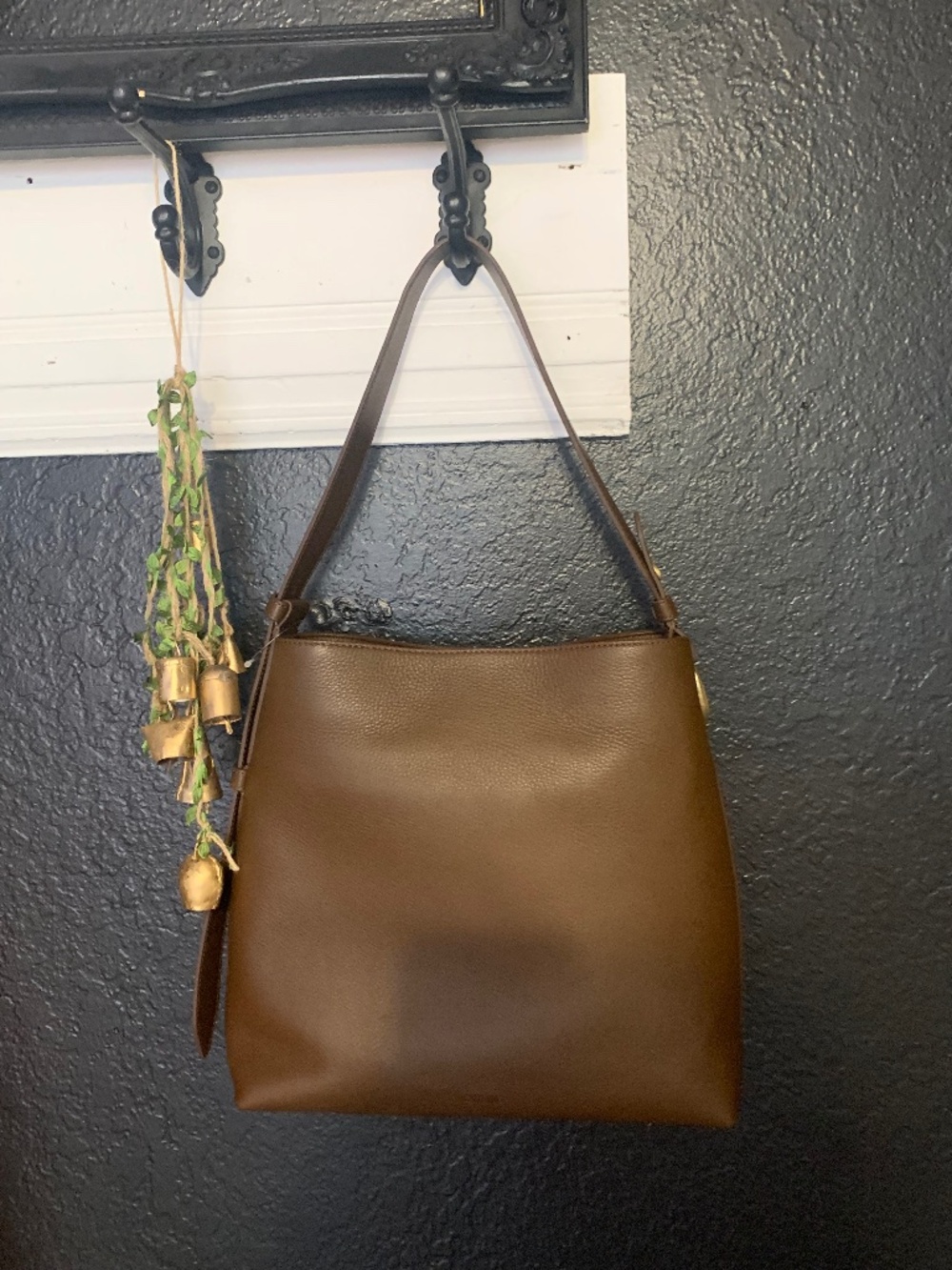 Citrine Brown leather handbag NWOT